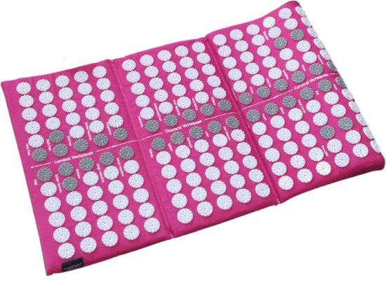 YogaStyles Spijkermat 3-fold / acupressuur mat roze