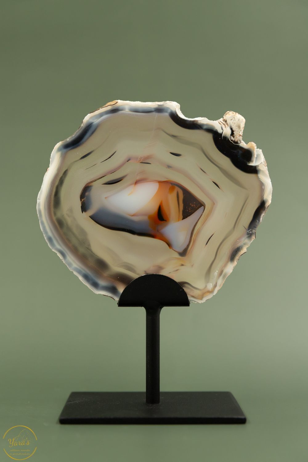 Agaat schijf - 196 gram