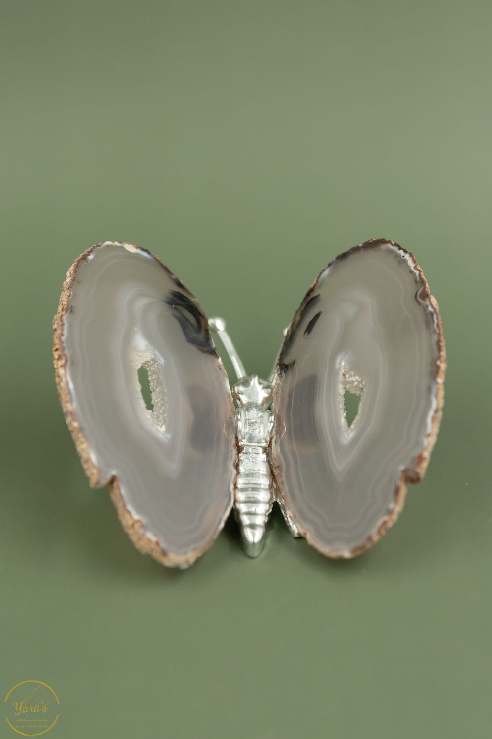 Agaat vlinder zilver - 126 gr