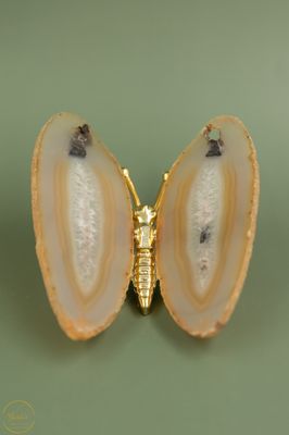 Agaat vlinder goud - 168 gr