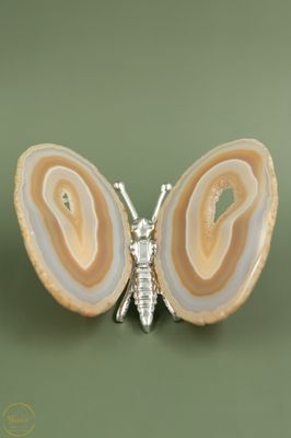 Agaat vlinder zilver - 133 gr