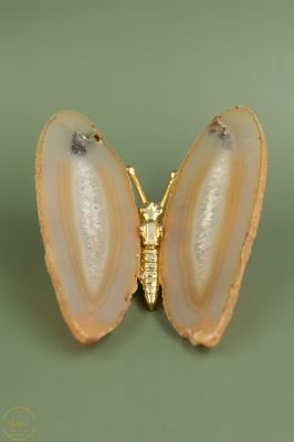 Agaat vlinder goud - 171 gr