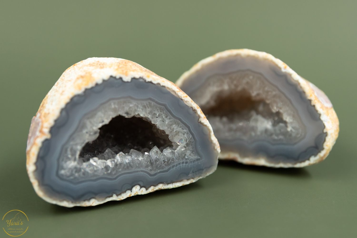Agaat geode paar A+ kwaliteit - 312 gram