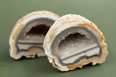 Agaat geode paar A+ kwaliteit - 314 gram