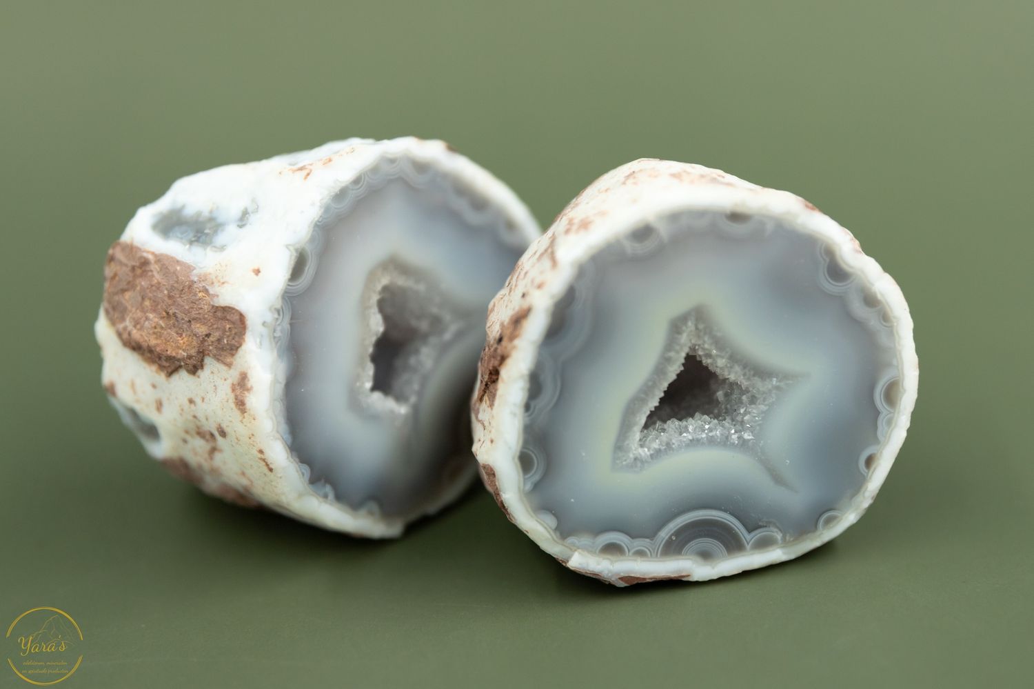 Agaat geode paar A+ kwaliteit - 300 gram