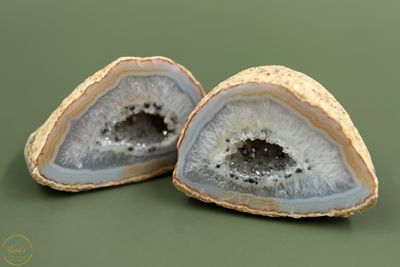 Agaat geode paar A+ kwaliteit - 316 gram
