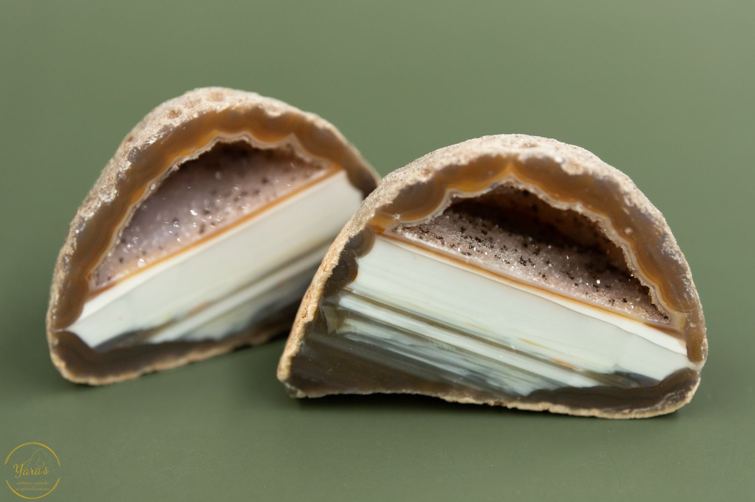 Agaat geode paar A+ kwaliteit - 342 gram