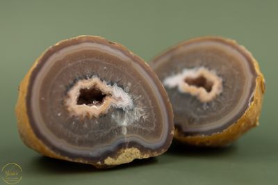 Agaat geode paar A+ kwaliteit - 344 gram