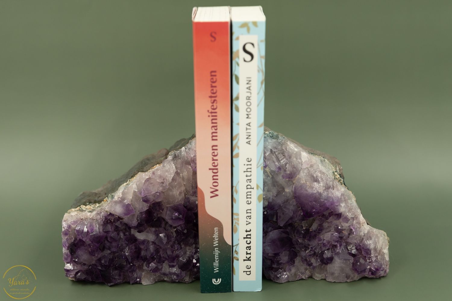 Amethist boekensteun set