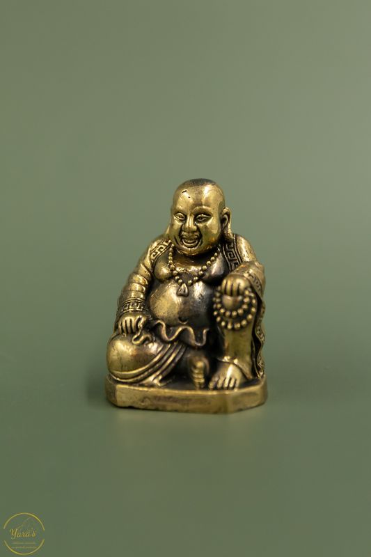 Beeldje Hotei koper zittend 4cm