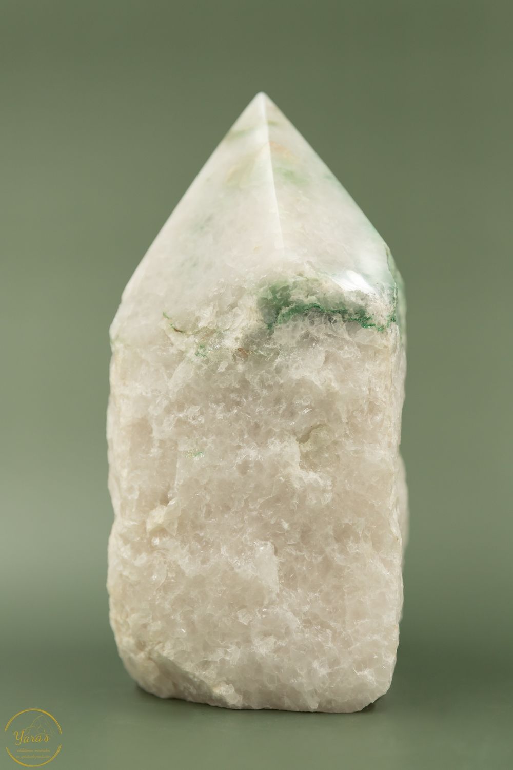 Groene kwarts/Aventurijn lamp met geslepen punt - 2.77 kg