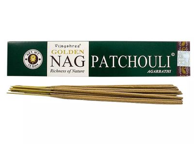 Golden NAG Patchouli Wierooksticks