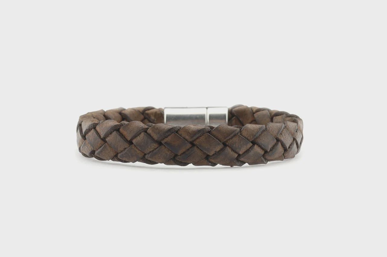Qoss - BART-taupe 11x6 mm leer-L