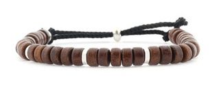 Qoss - ERIK-dark brown keramiek+zwart draad-uniek