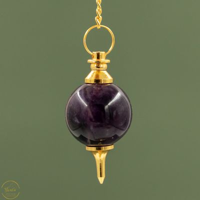 Pendel amethist rond