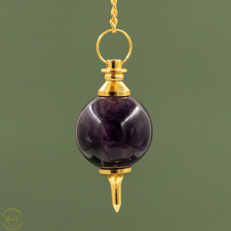 Pendel amethist rond