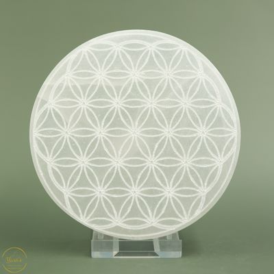 Seleniet schijf flower of life - 10 cm