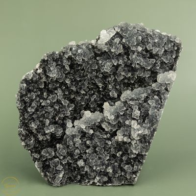 Zwarte druzy chalcedoon - 584 gram