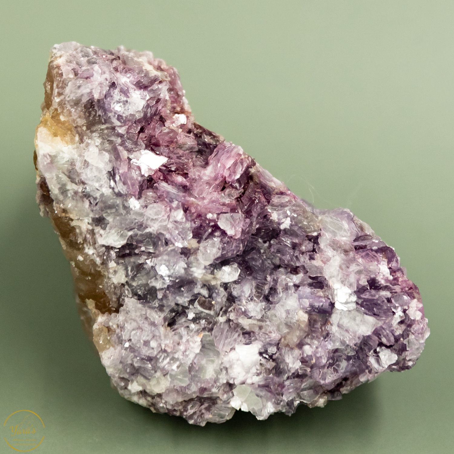 Paarse Mica met Lepidoliet ruw - 198 gram