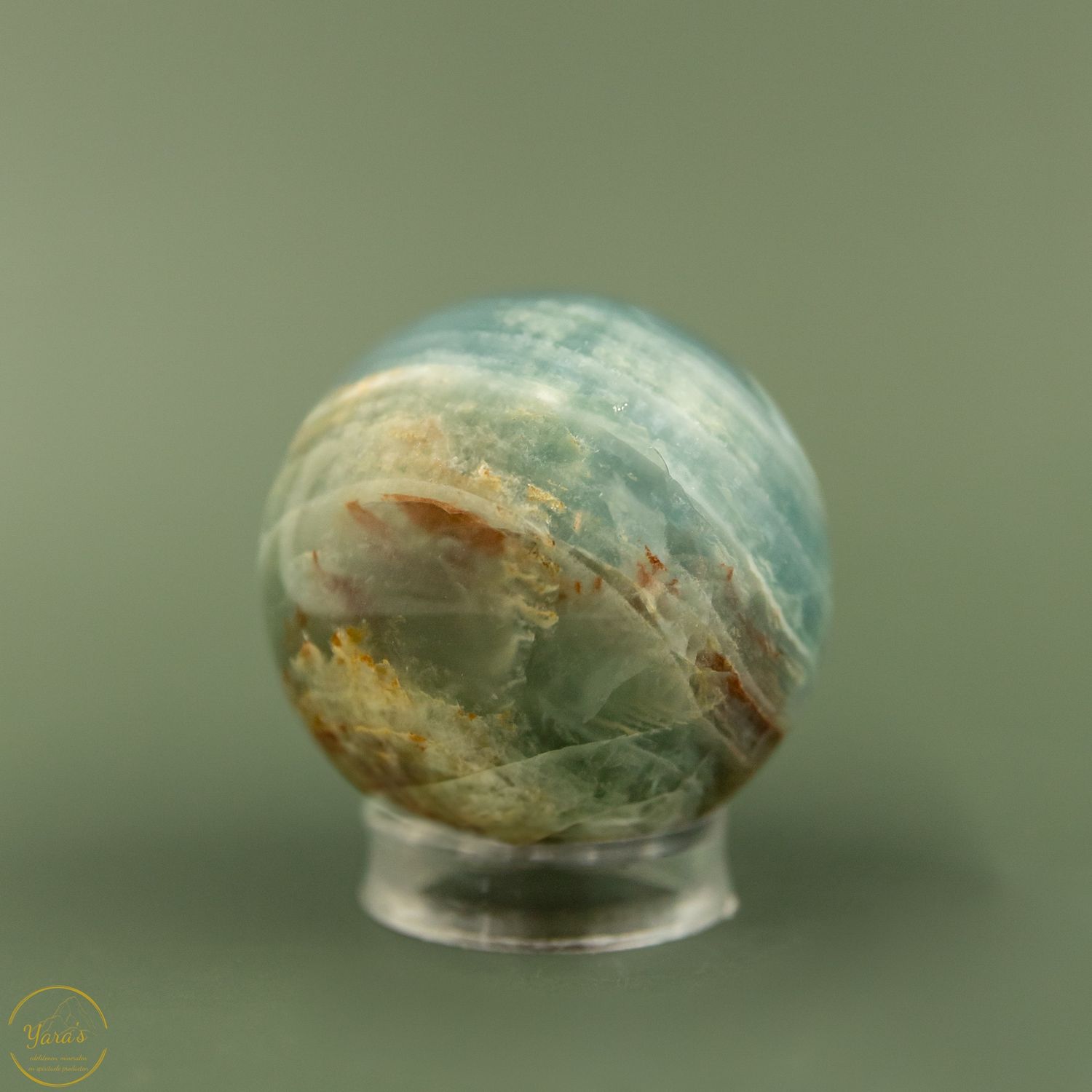 Blauwe Aragoniet bol-  5cm
