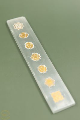 Seleniet chakraplaat goud