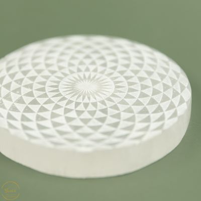 Seleniet schijf bloem 3D 8cm