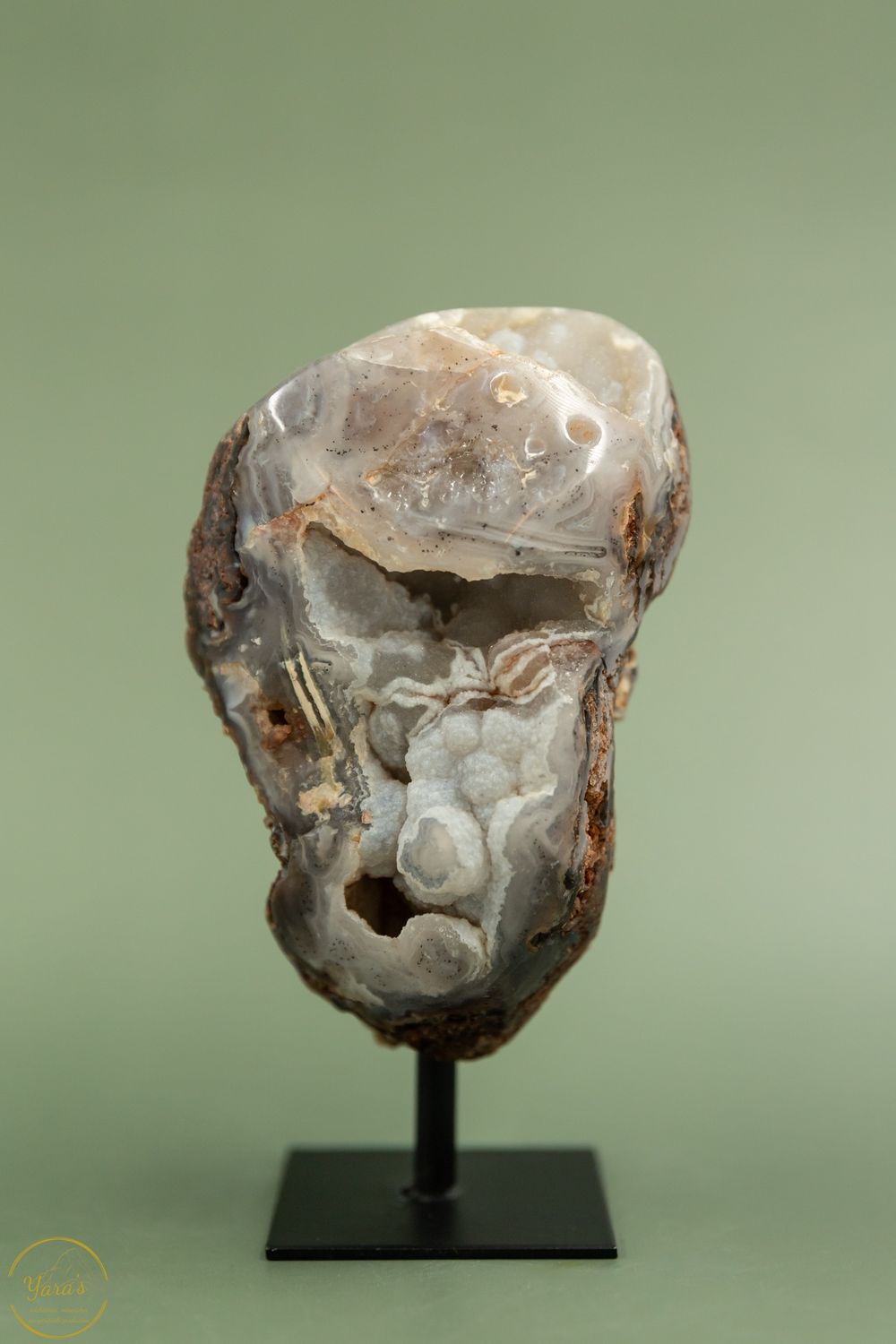 Chalcedoon op standaard  - 450 gram