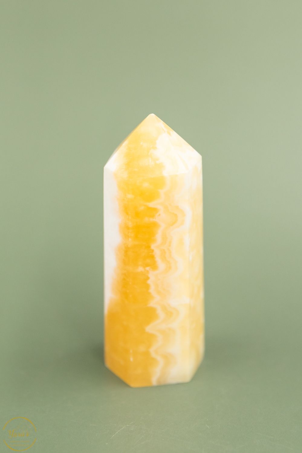 Oranje/ gele Calciet punt - 110 gram
