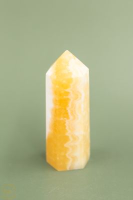 Oranje/ gele Calciet punt - 110 gram