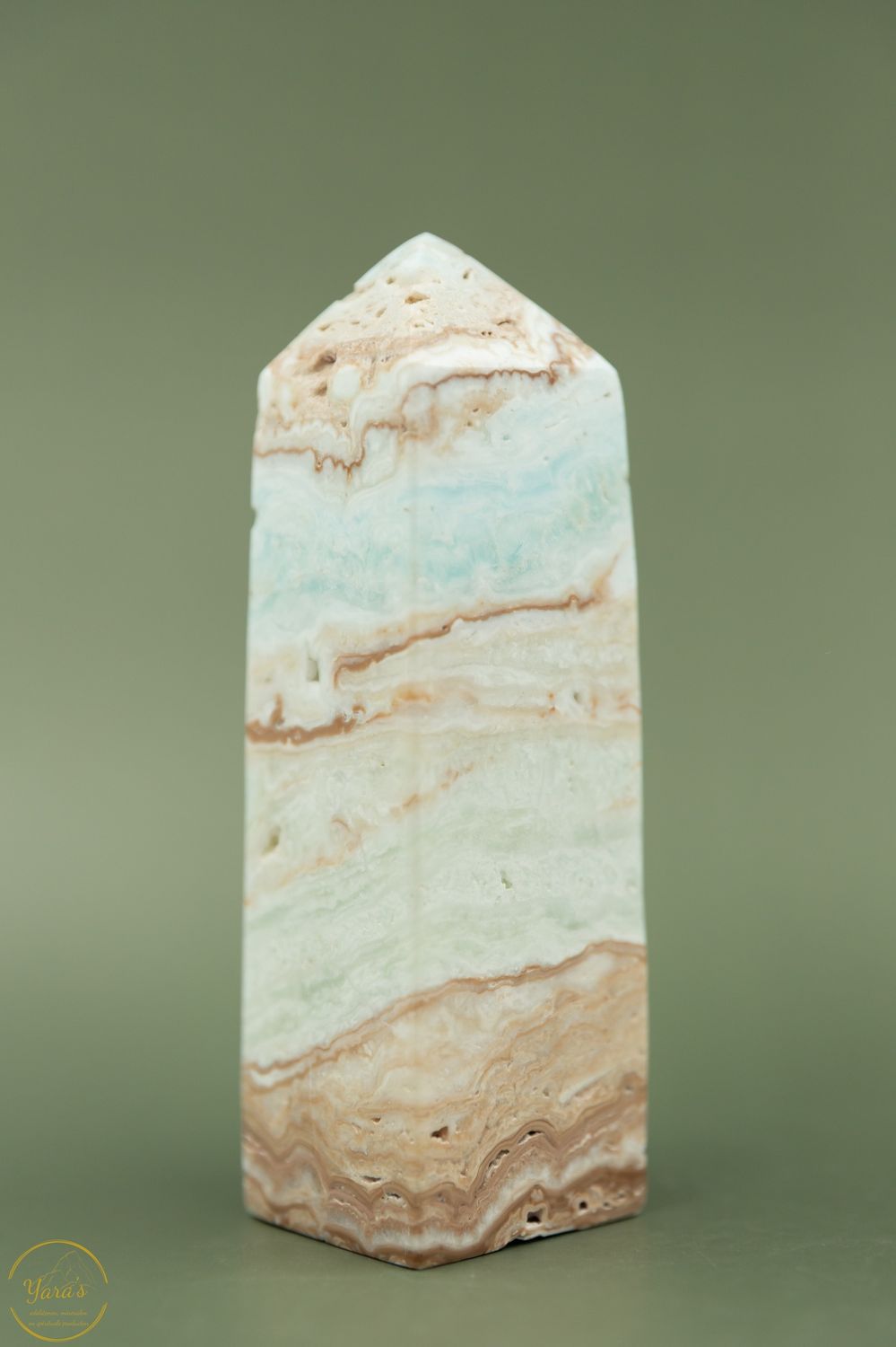 Caribbean blue calciet punt -509 gram