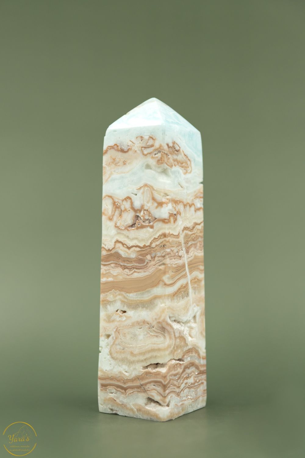 Caribbean blue calciet punt - 496 gram
