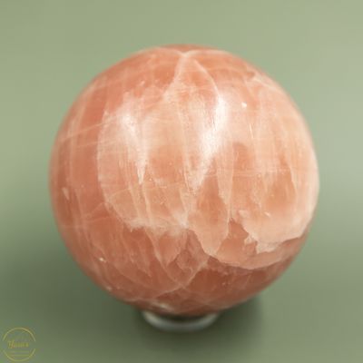 Rode/roze calciet bol - 10cm