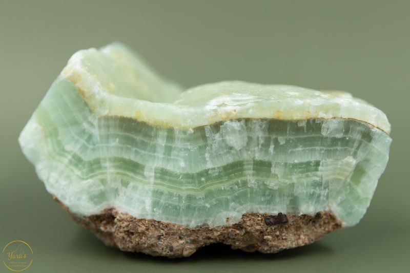 Caribbean Green Calciet ruw - 989 gram