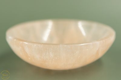 Oranje seleniet schaaltje -  8cm