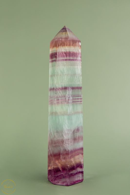 Regenboog fluoriet punt - 145 gram