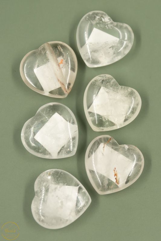 Bergkristal hartje 25x25x8mm