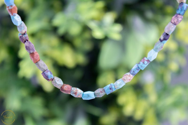 Turkoois ketting 45cm zilver - Afghanistan