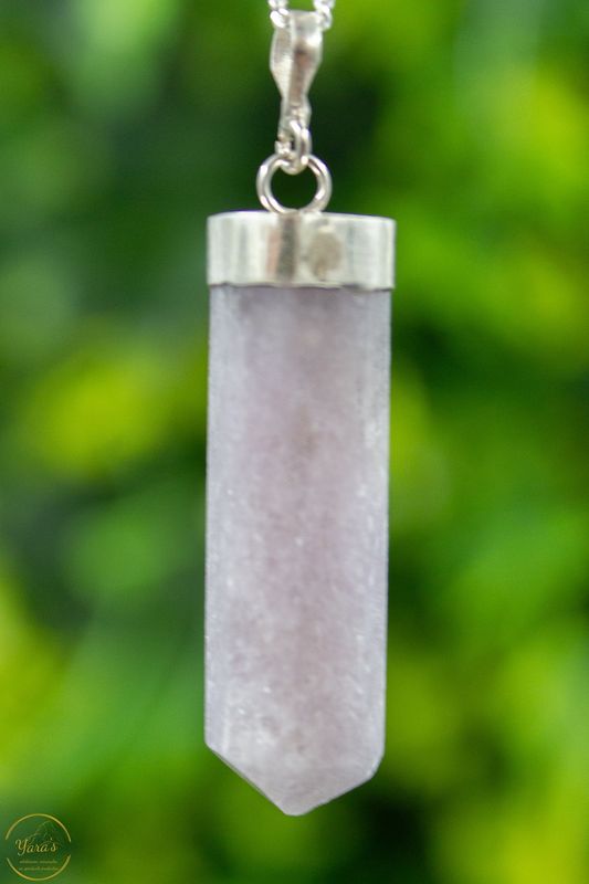 Lepidoliet hanger zilver - 6.72 gram