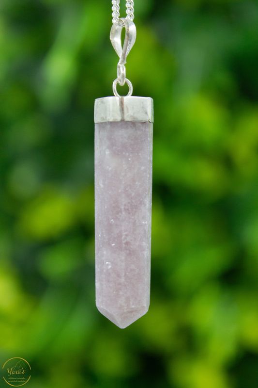 Lepidoliet hanger zilver - 7.64 gram