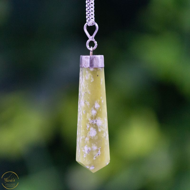 Serpentijn hanger zilver - 5.83 gram