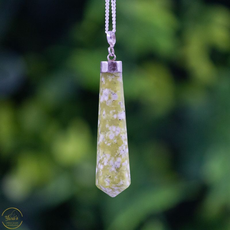 Serpentijn hanger zilver - 6.72 gram