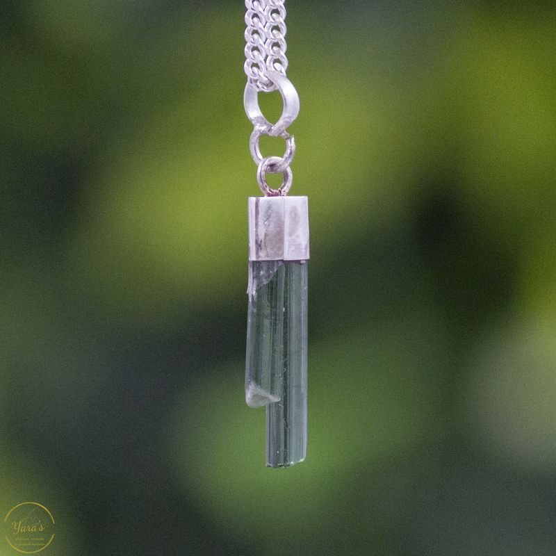 Toermalijn hanger zilver - 0.66 gram