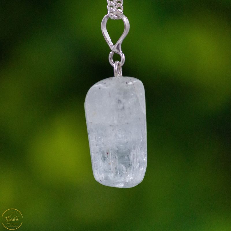 Aquamarijn hanger zilver - 4.31 gram