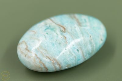 Caribbean Blue Calciet Handsteen