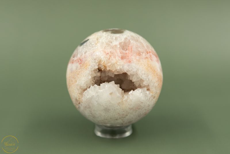 Roze Amethist bol 8cm.