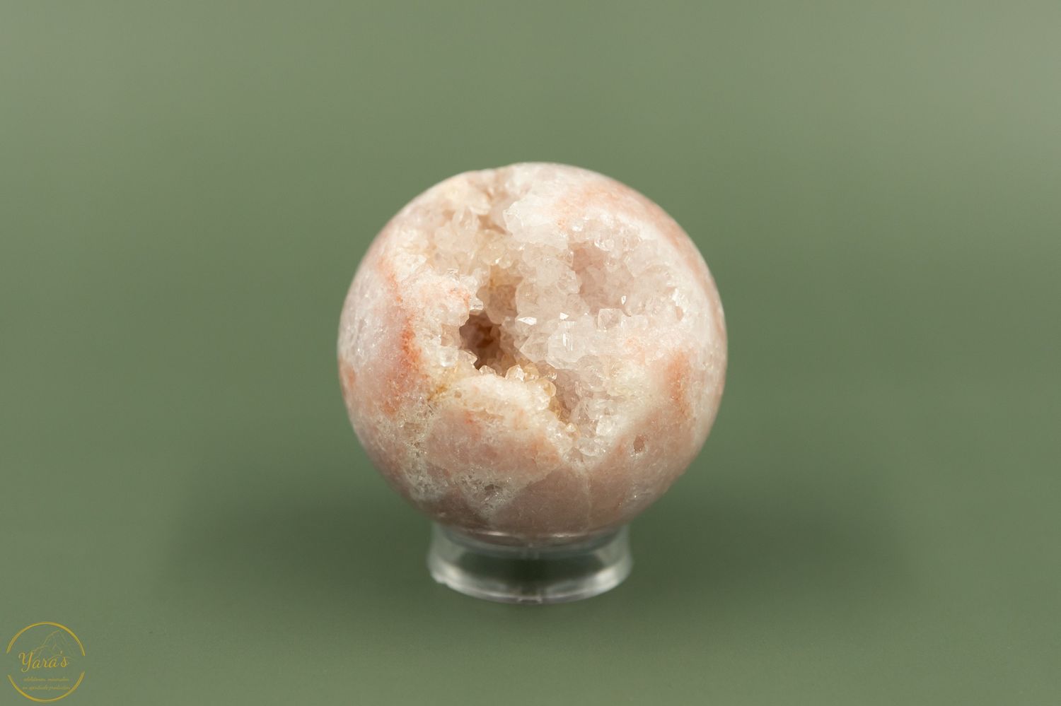 Roze Amethist bol 6cm.
