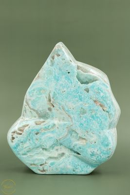 Carribean blue calciet  sculptuur gepolijst - 4.095 kg
