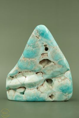 Carribean blue calciet sculptuur gepolijst - 709 gram