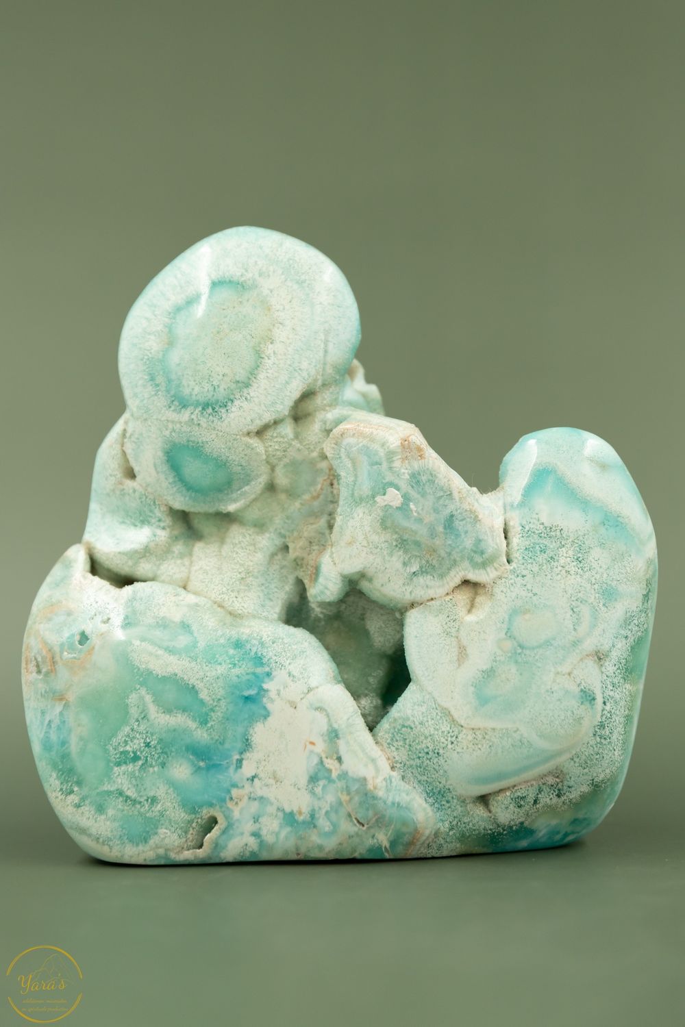 Carribean blue calciet sculptuur gepolijst - 1.04 kg