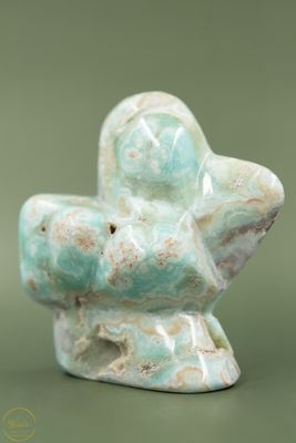 Carribean blue calciet sculptuur  gepolijst - 548 gram